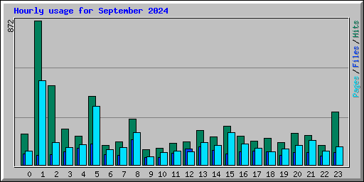 Hourly usage for September 2024