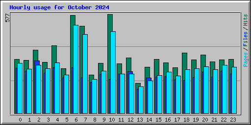 Hourly usage for October 2024