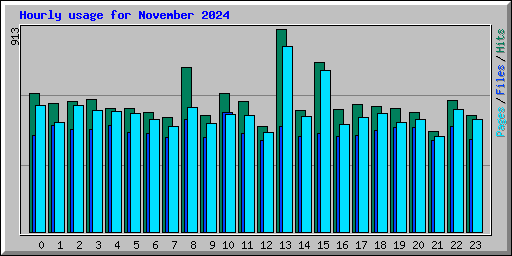 Hourly usage for November 2024