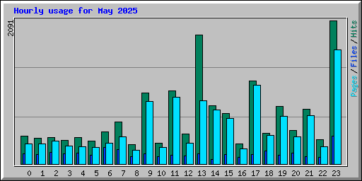 Hourly usage for May 2025