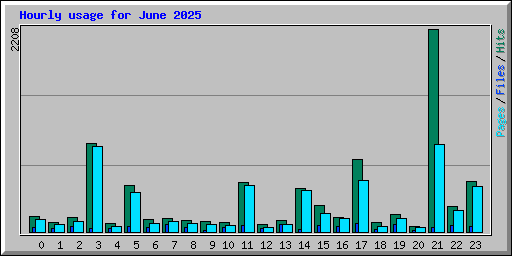 Hourly usage for June 2025