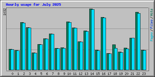 Hourly usage for July 2025